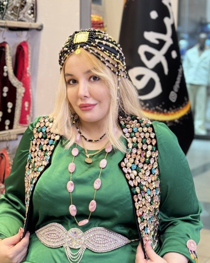 جلیقه روی لباس کردی زنانه سنگ دوزی شده- منجوق