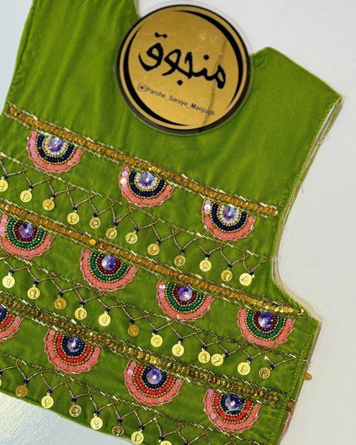 جلیقه مخمل منجوق دوزی مدل جغد برند منجوق