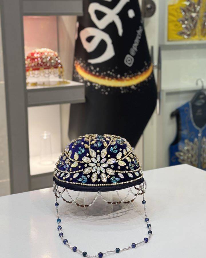 کلاه کردی مجلسی مدل خورشید منجوق