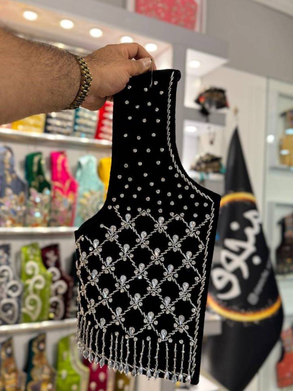 سخمه کوردی مدل گل پر منجوق