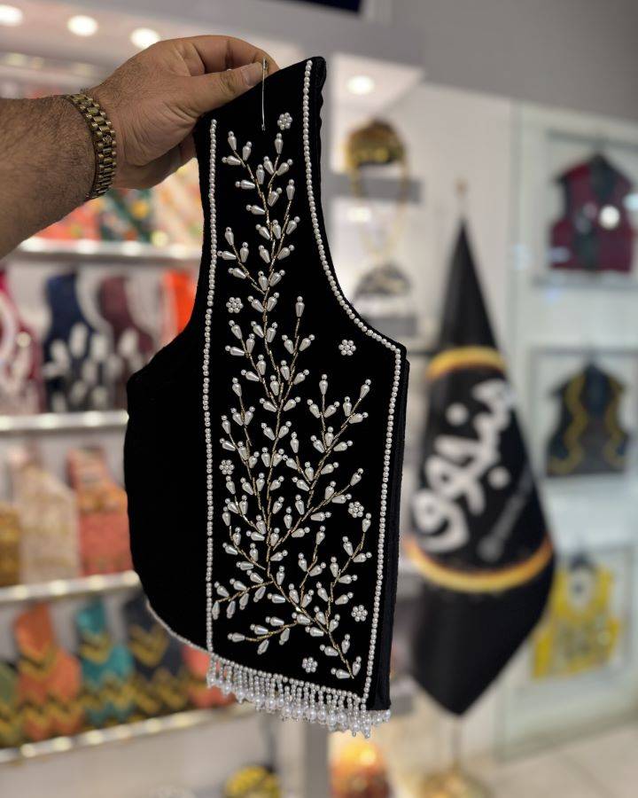 سخمه کار شده منجوق مدل افسون دوز
