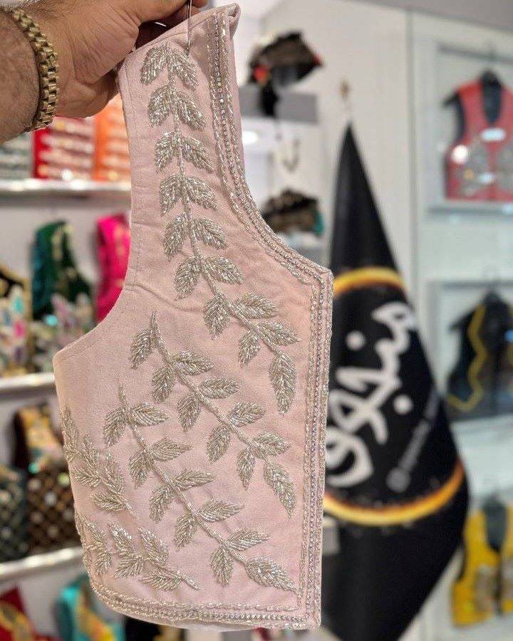 سخمه ملیله دوزی منجوق مدل برگ ملیله 1