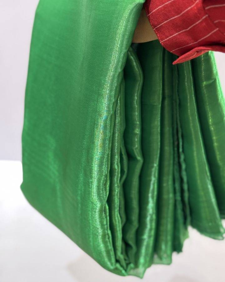 پارچه اطلسی سبز چمنی