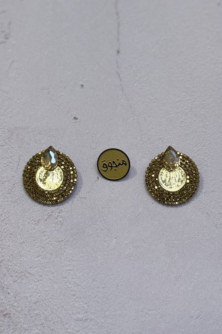 سنجاق سر آستین مدل تاج منجوق